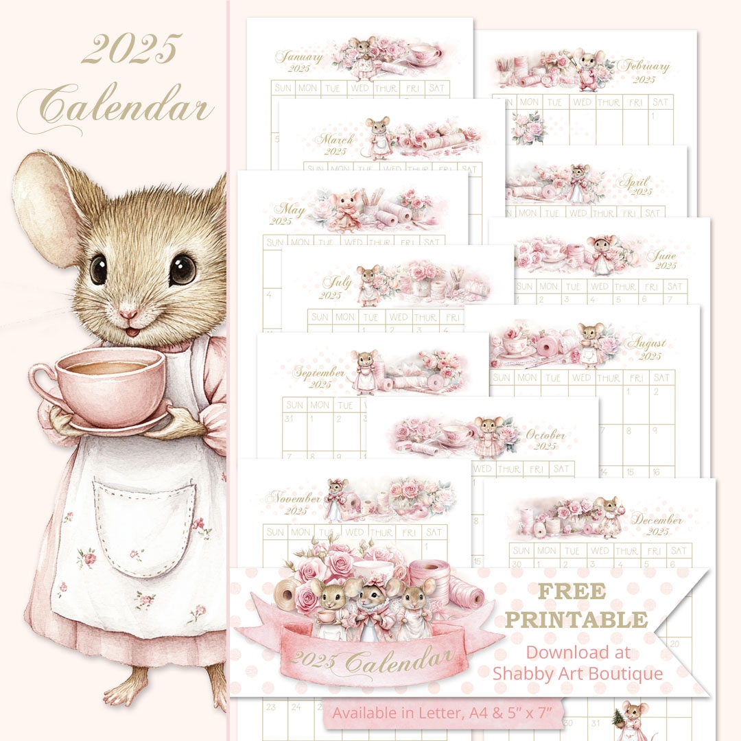 Free Printable Cute Calendar 2025