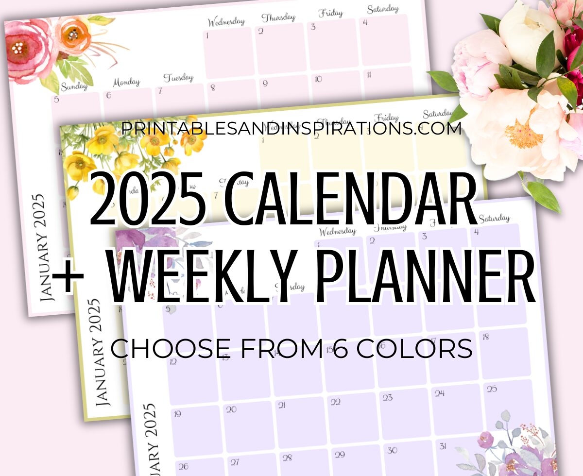 Cute Monthly Calendar Printable