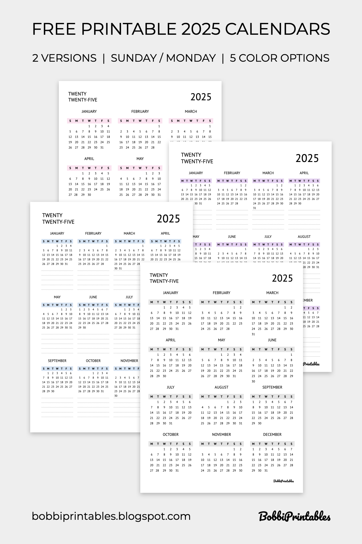 Free Printable 2025 Year At A Glance Calendars Free Printable 2025 Year At A Glance Calendars
