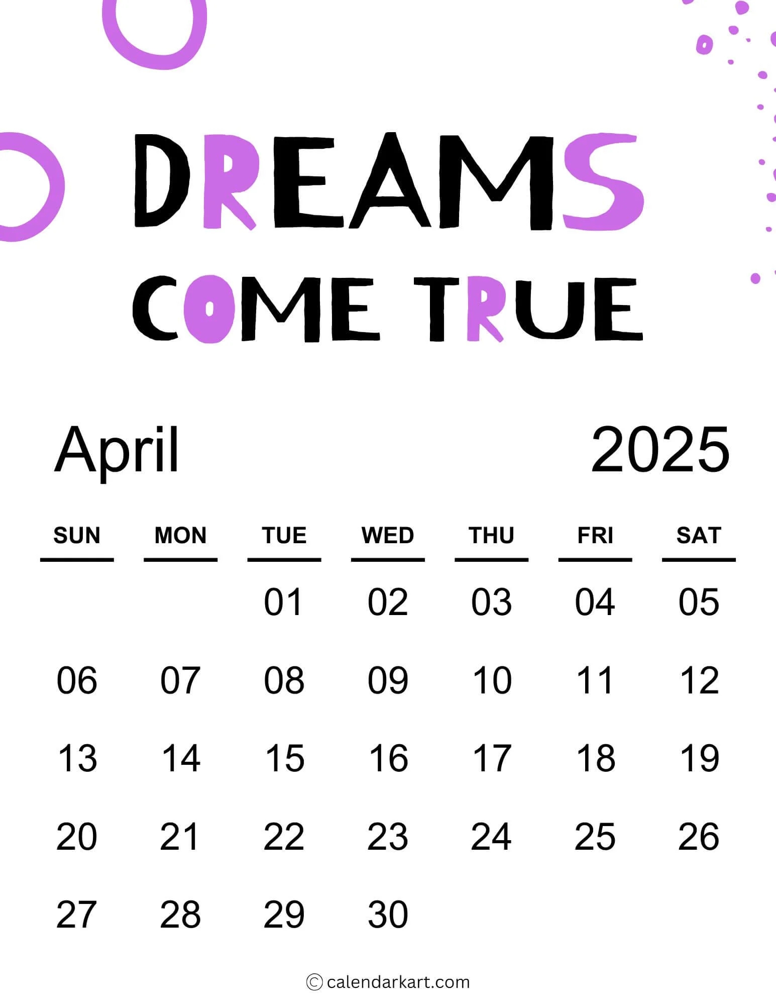 Free Printable April 2025 Calendars 30 Free Printable PDF