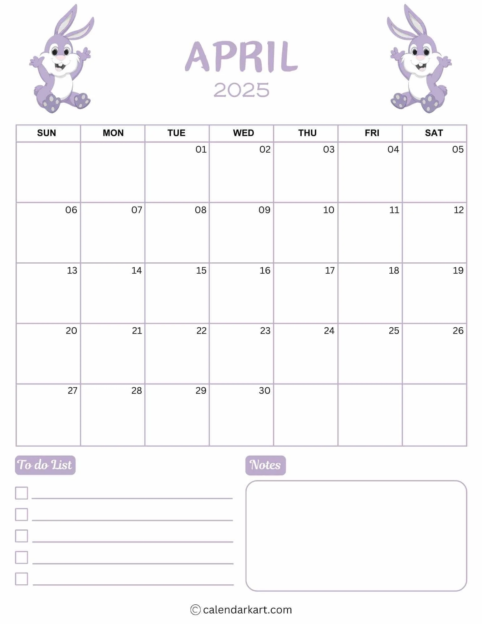 Cute Printable Calendar 2025 Black And White