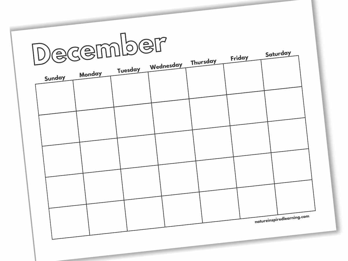 Generic Calendar Printable