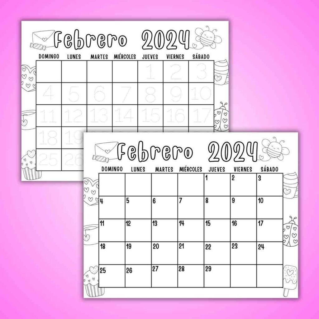 Free Printable Spanish Calendar 2025
