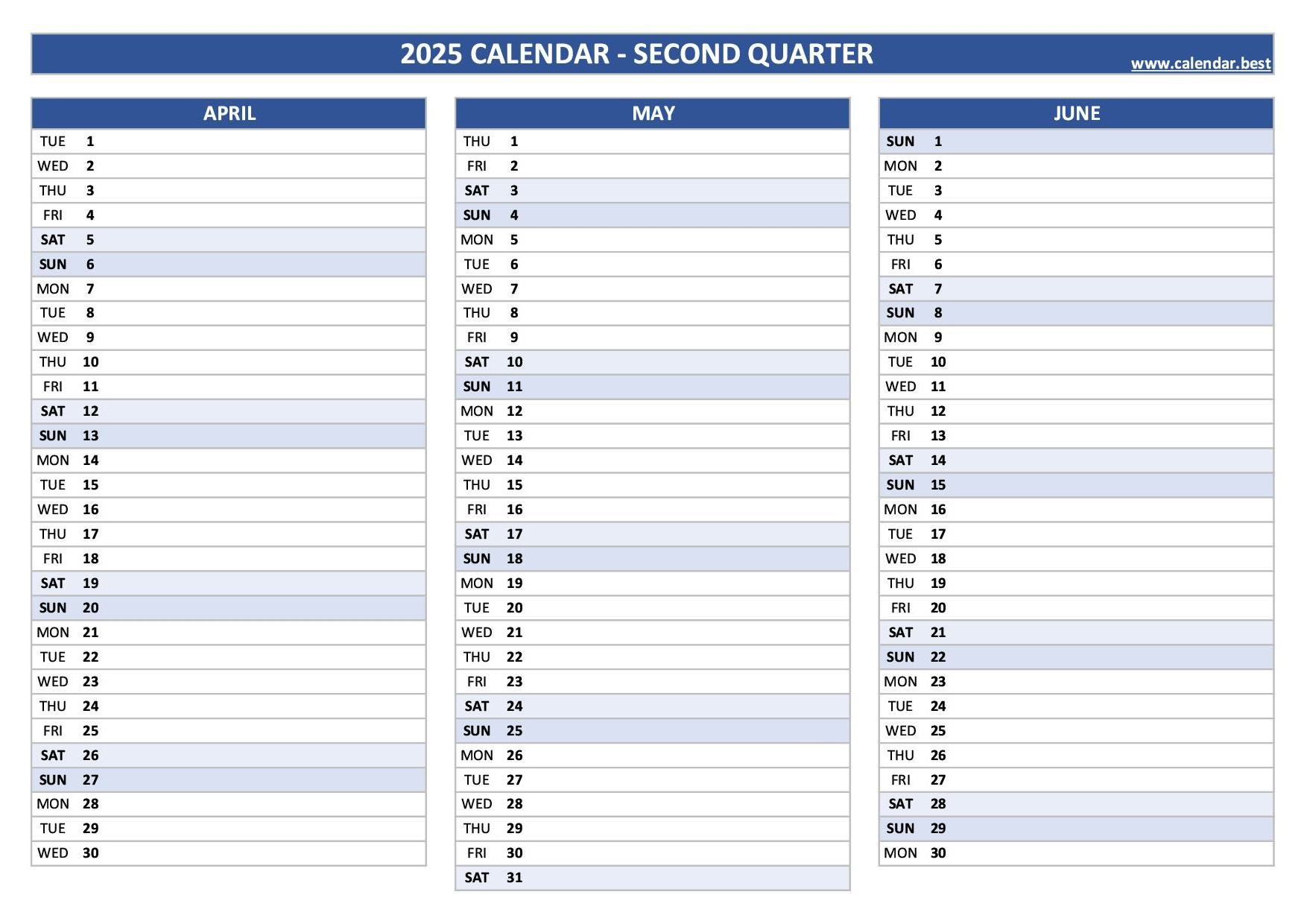 3 Month Printable Calendar June July August 2026