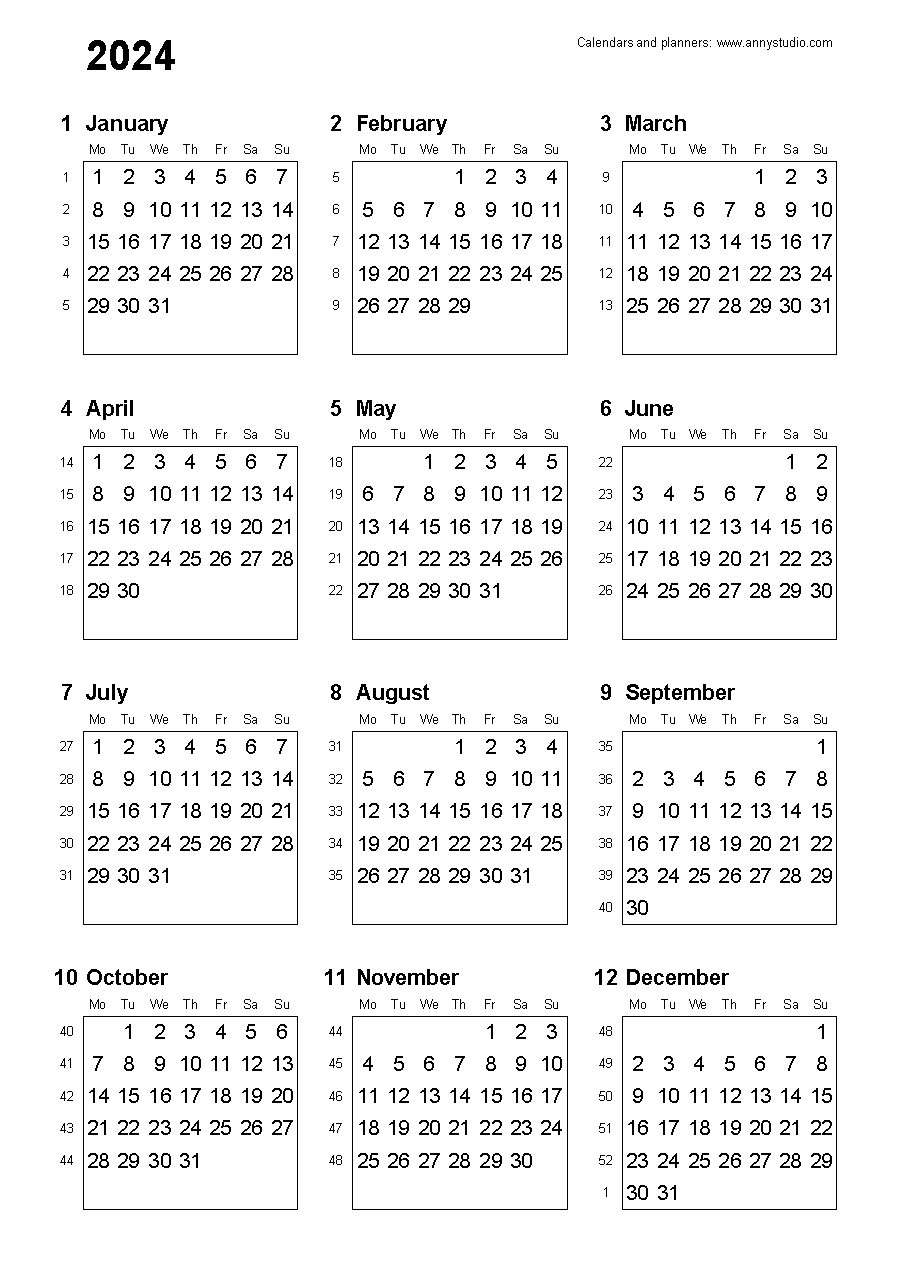Free Printable Calendars And Planners For 2024 And Past Years Free Printable Calendars And Planners For 2024 And Past Years