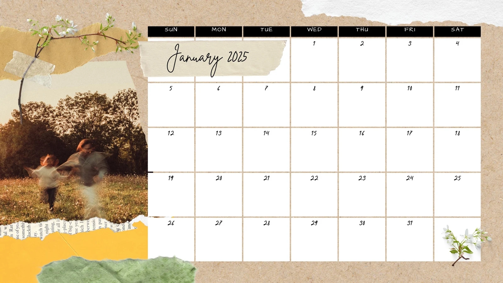 free printable customizable photo calendar templates canva