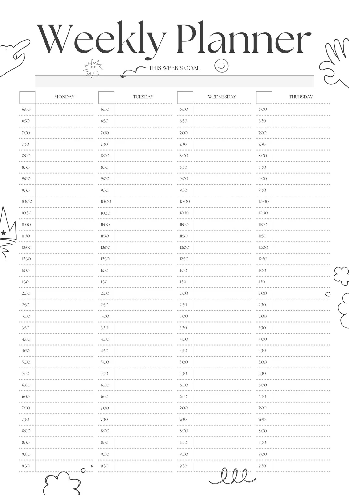 Free Printable Cute Planner Templates To Edit Online Canva