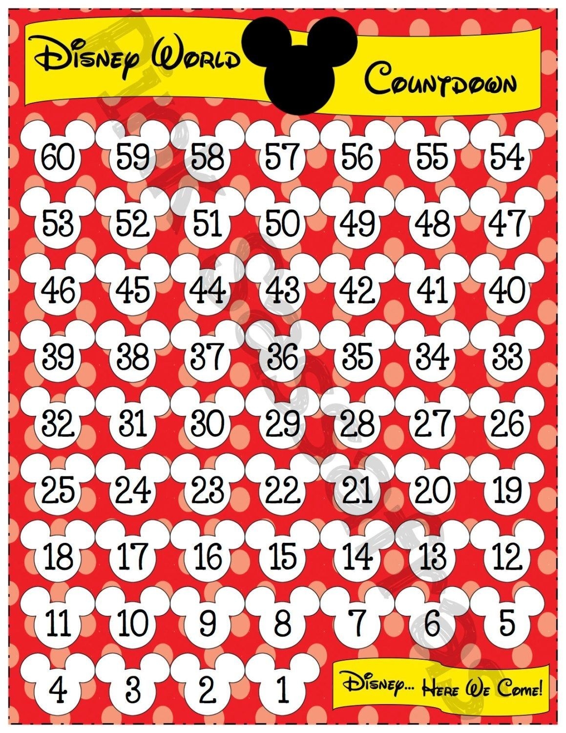 14 Day Countdown Calendar Printable