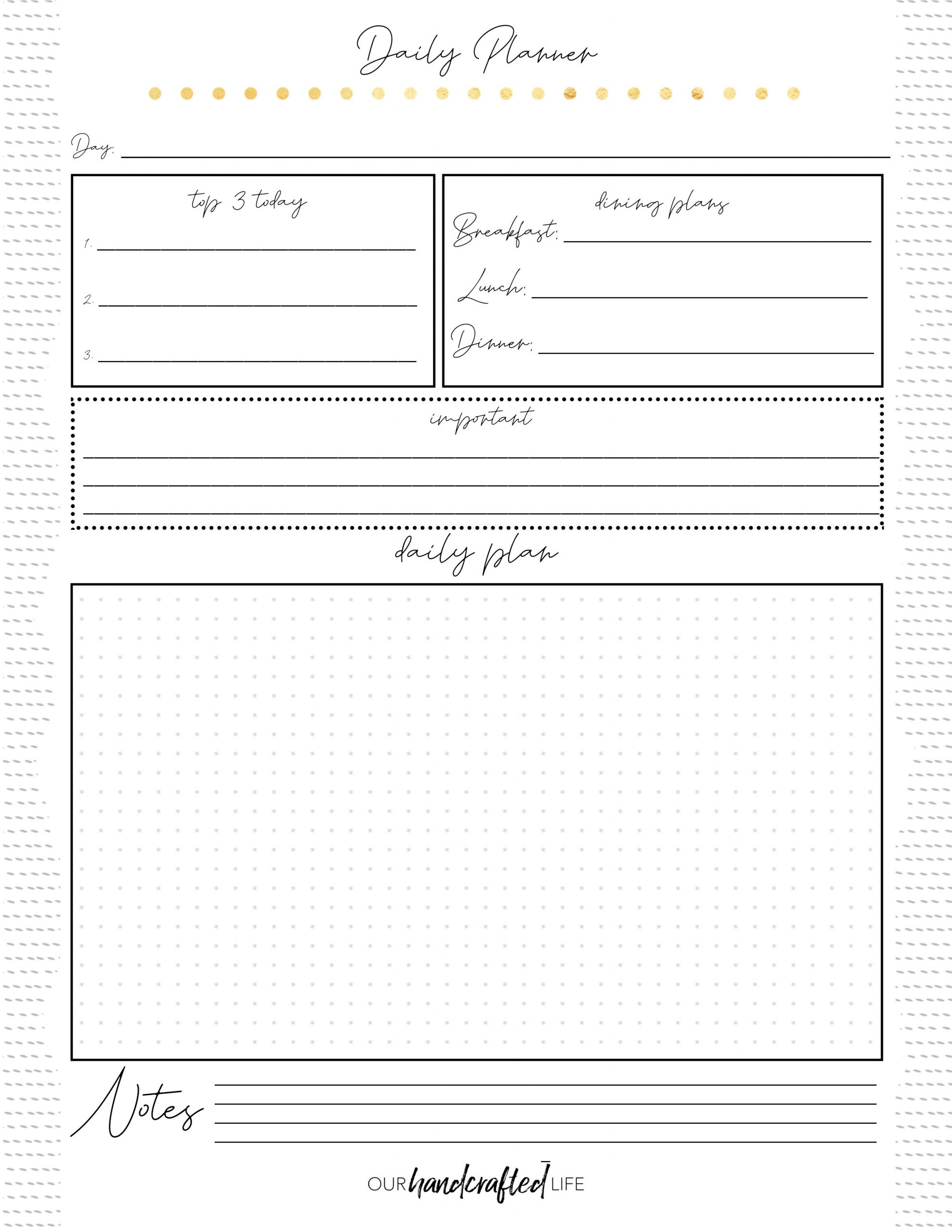 Free Printable Planner Pages Our Handcrafted Life