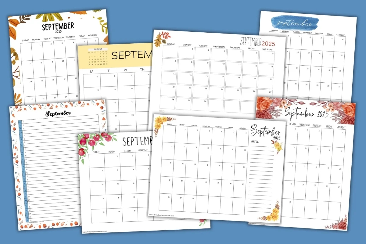 Printable Calendars September 2025 Printable Calendars September 2025