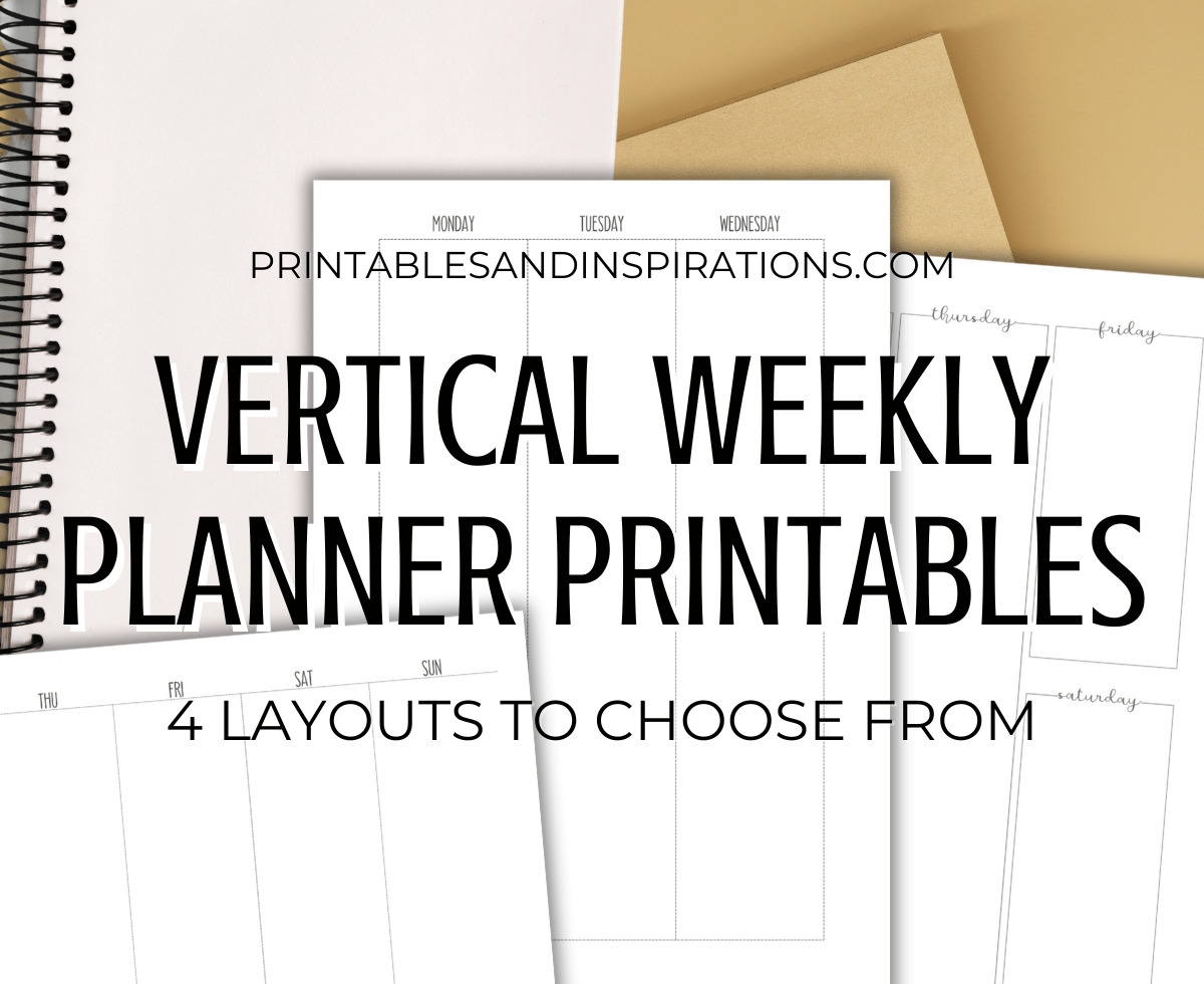 free printable vertical weekly planner for a5 size planners printables and inspirations