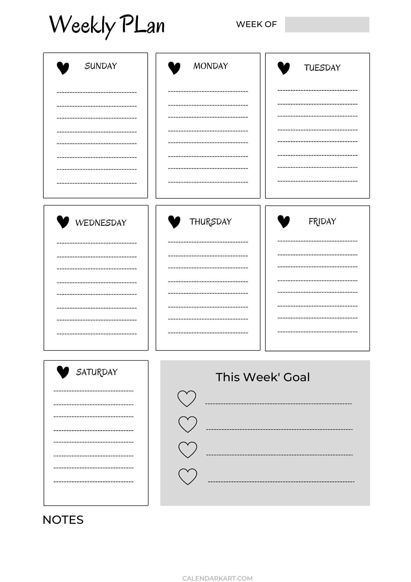 Printable Calendar Work Week