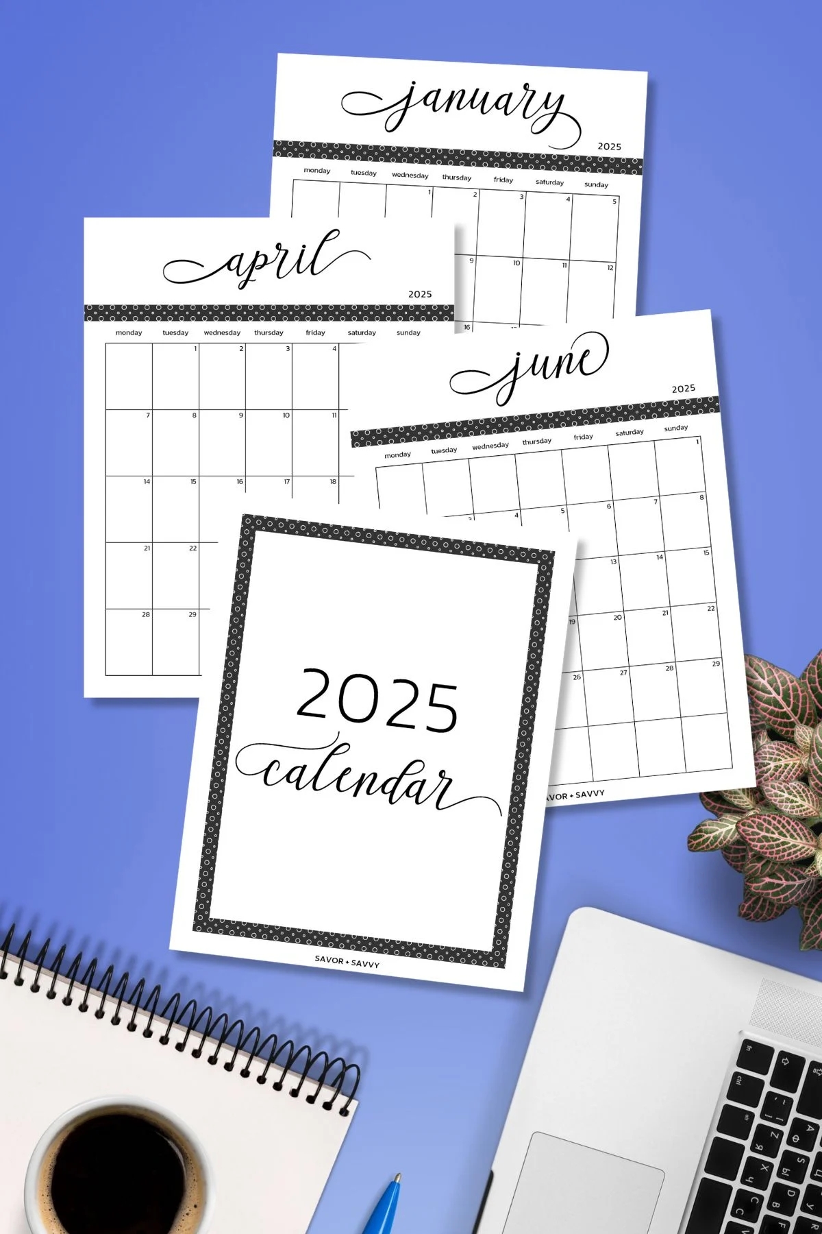 Free Printable Yearly 2025 Calendar Sunday Monday Start Savor Savvy Free Printable Yearly 2025 Calendar Sunday Monday Start Savor Savvy