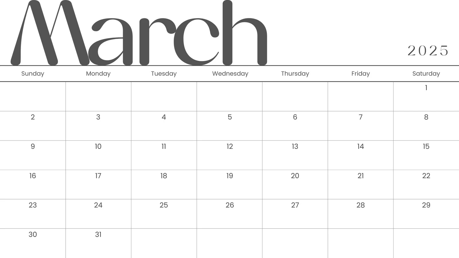 2025 Month To Month Printable Calendar