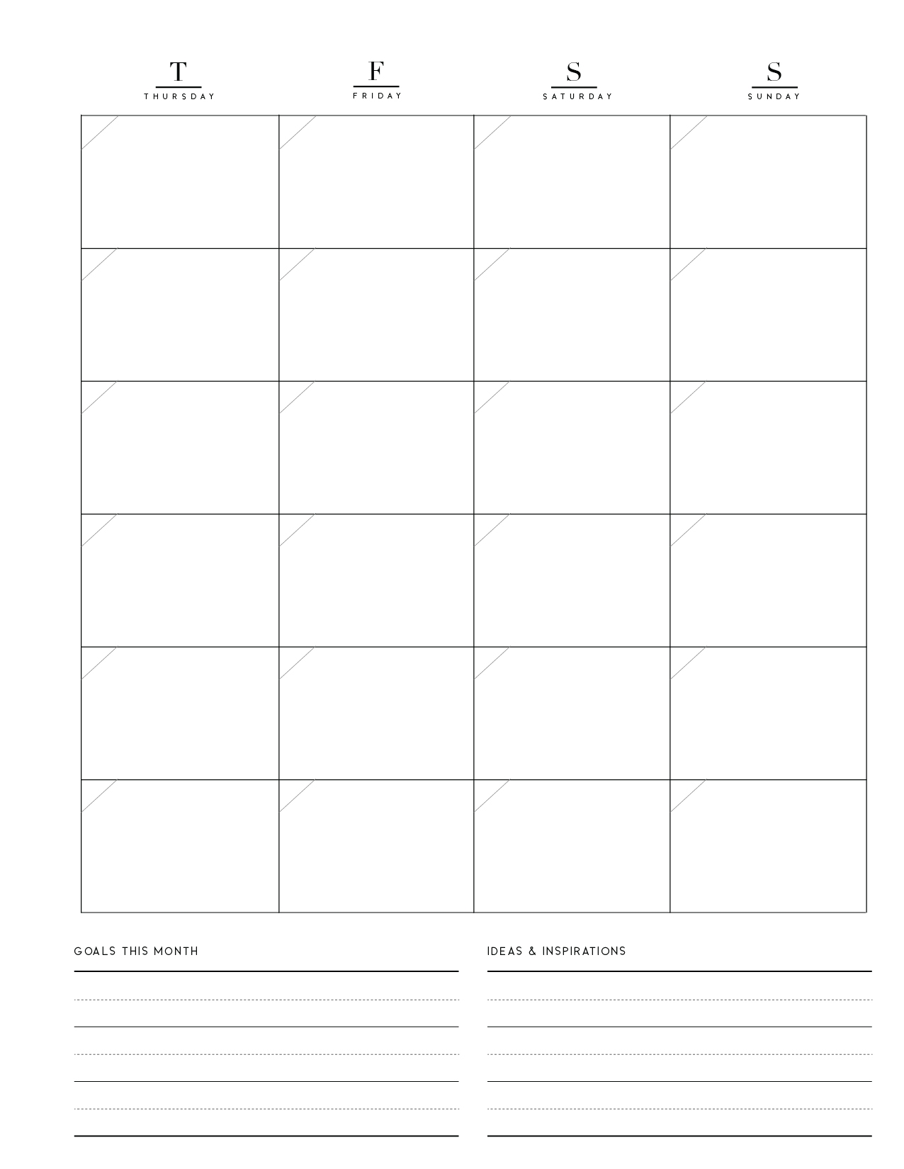 Hourly Week Calendar Printable