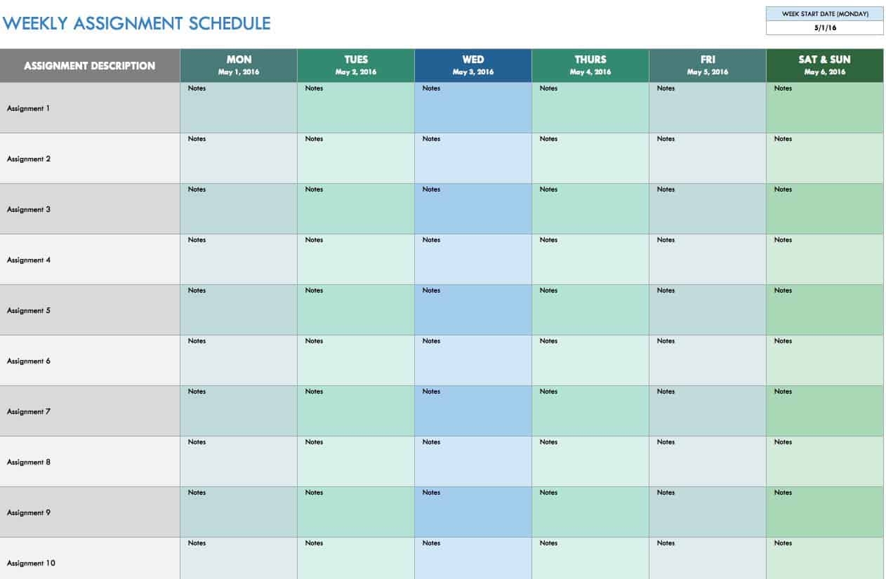 4 Week Calendar Printable