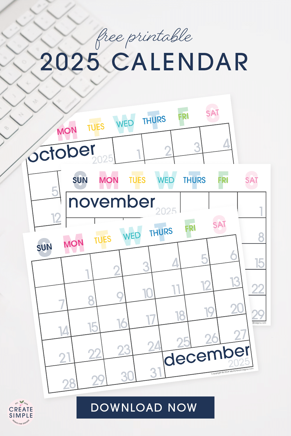 get set for 2025 with the ultimate printable calendar free digital download