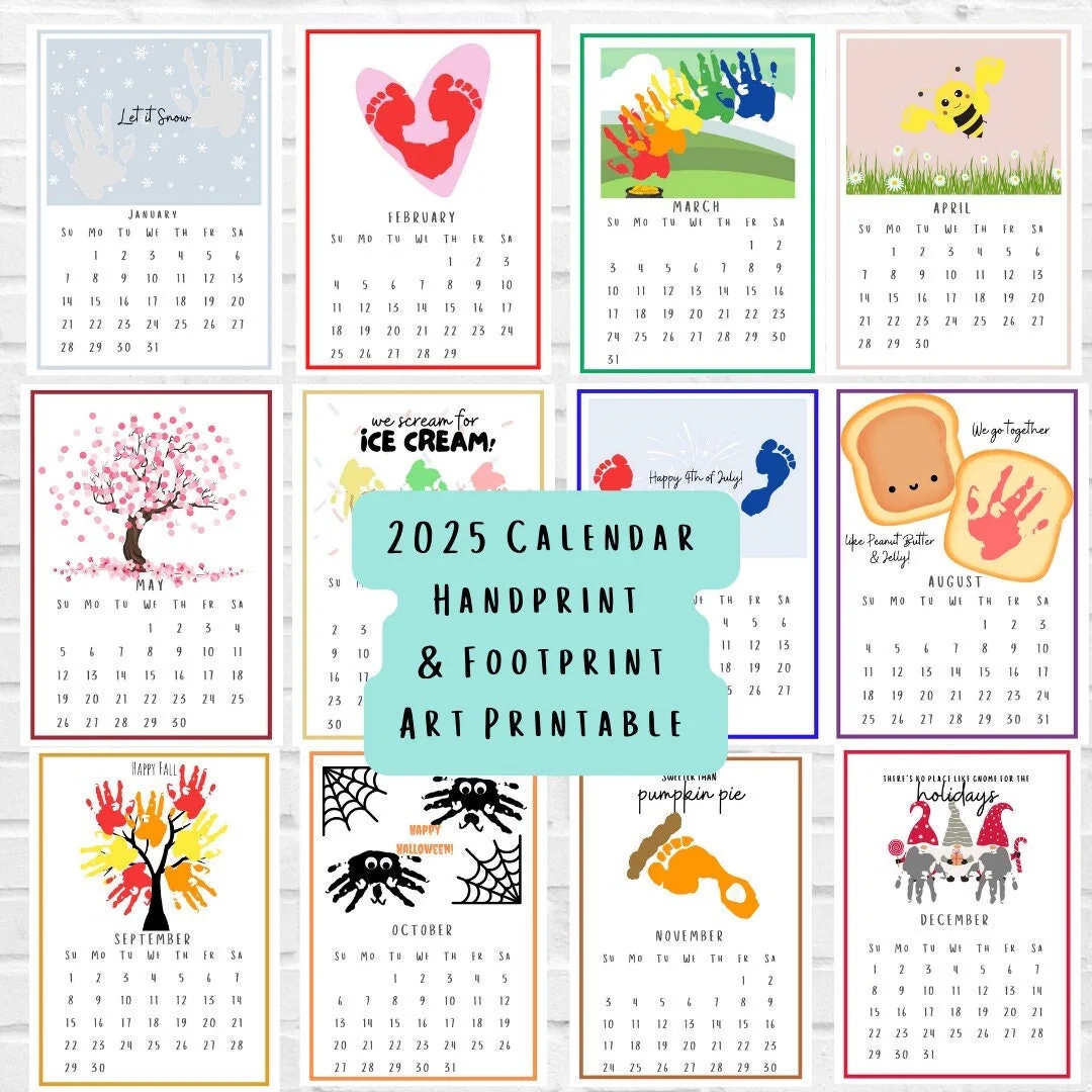 Handprint Calendar 2025 Footprint Art Calendar 2025 Calendar Handprint Art Craft Crafts For Kids Daycare Print Out Activity Etsy Handprint Calendar 2025 Footprint Art Calendar 2025 Calendar Handprint Art Craft Crafts For Kids Daycare Print Out Activity Etsy