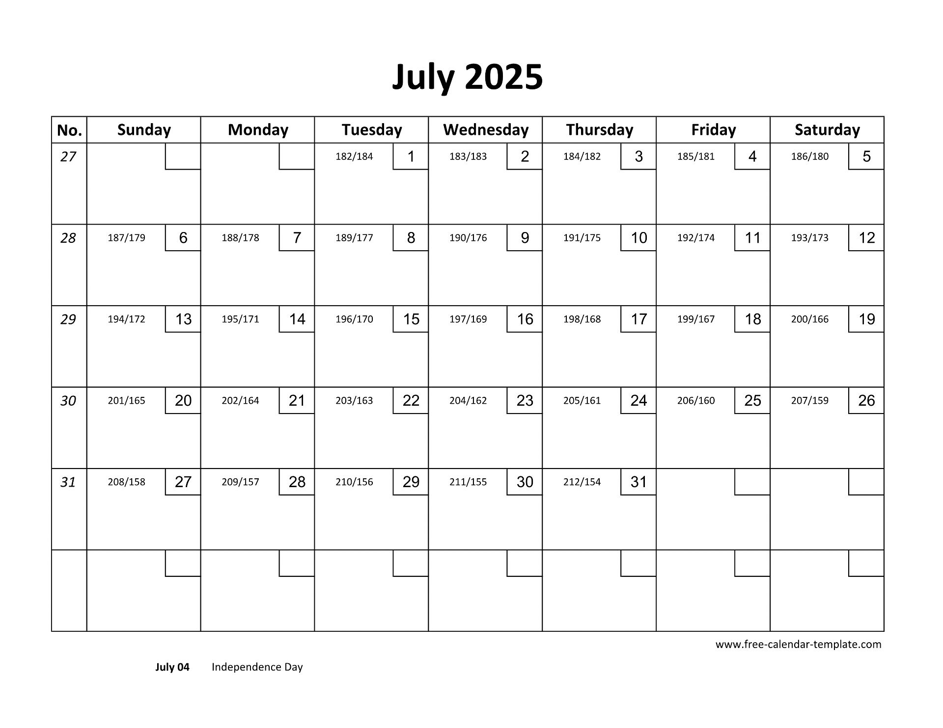 July 2025 Free Calendar Tempplate Free calendar template