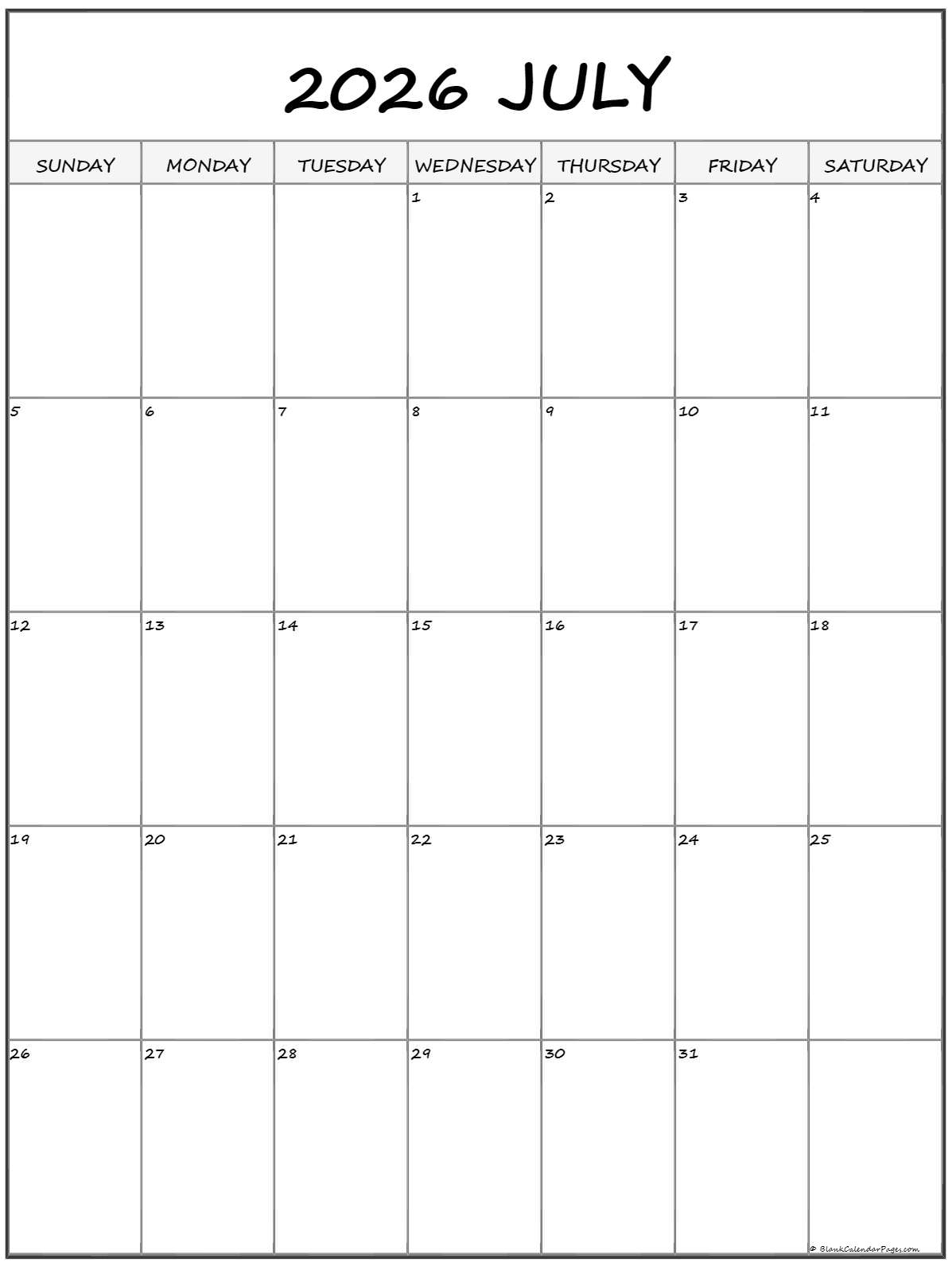July 2026 Appointment Calendar Printable