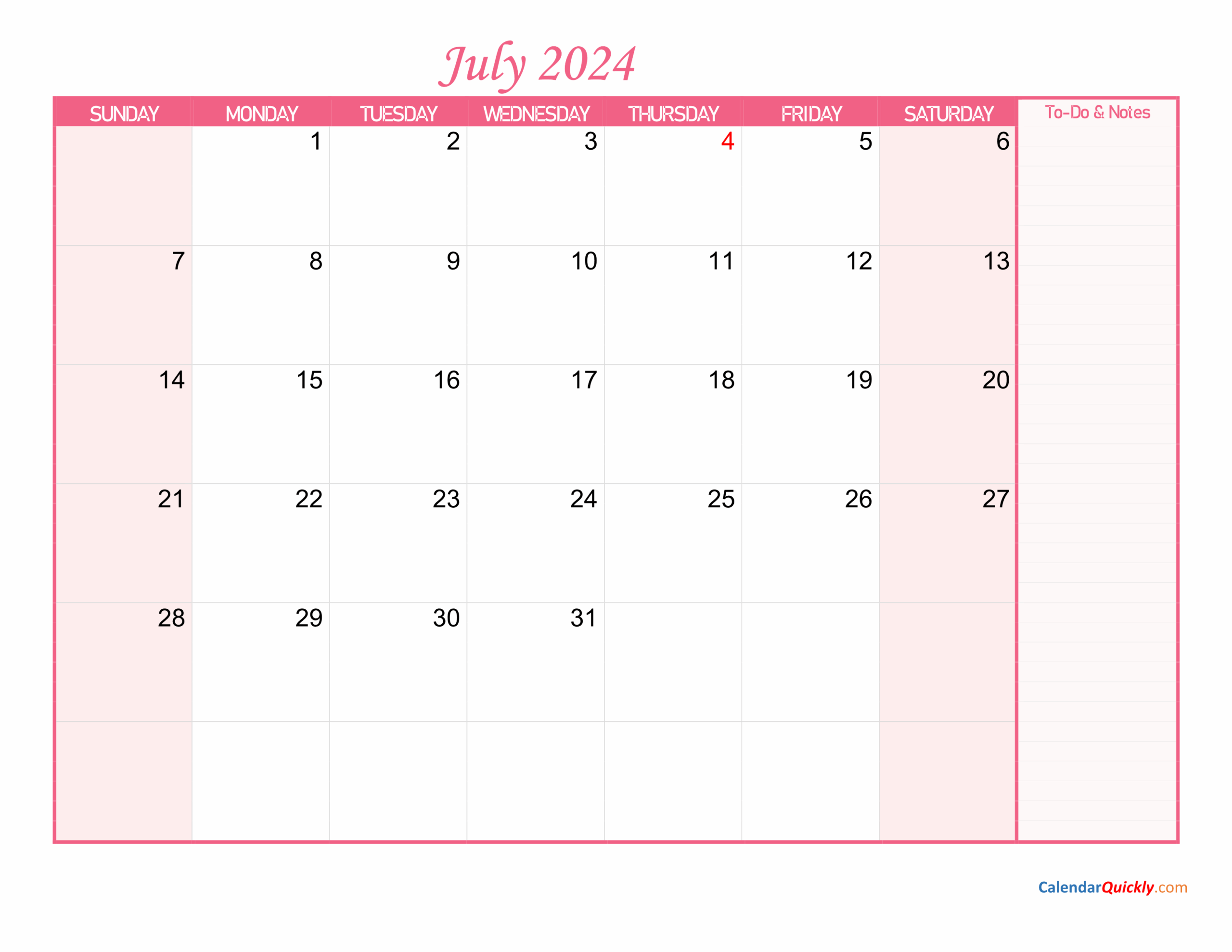 july calendar 2024 with notes calendar quickly