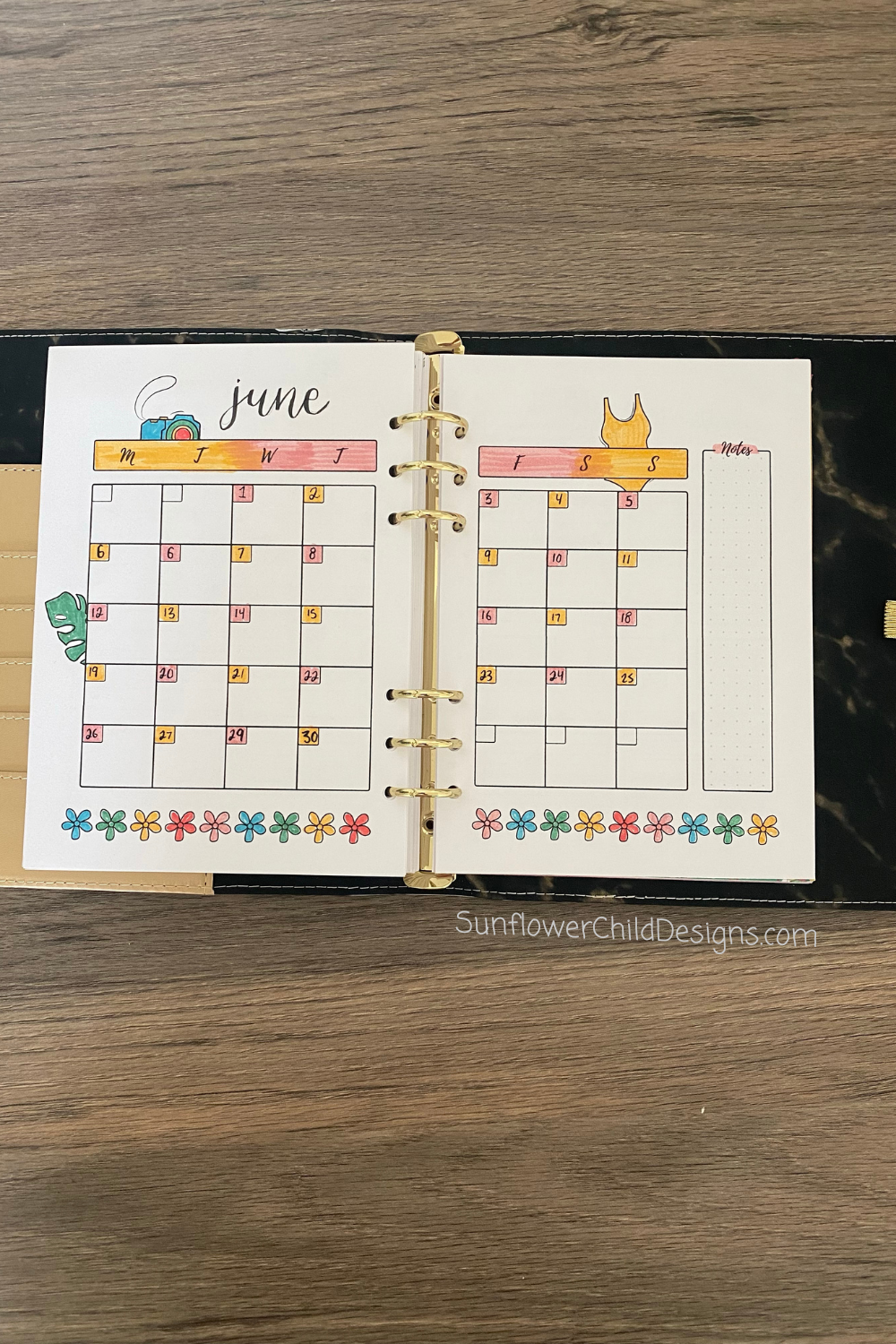 June Bullet Journal Ideas Using Summer Bullet Journal Printables Sunflower Child Designs