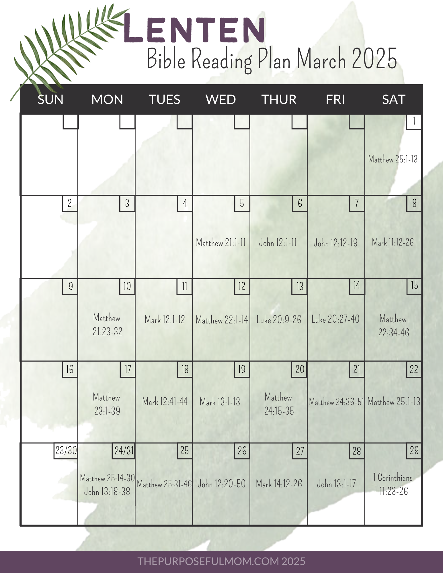 Lenten Printable Bundle The Purposeful Mom