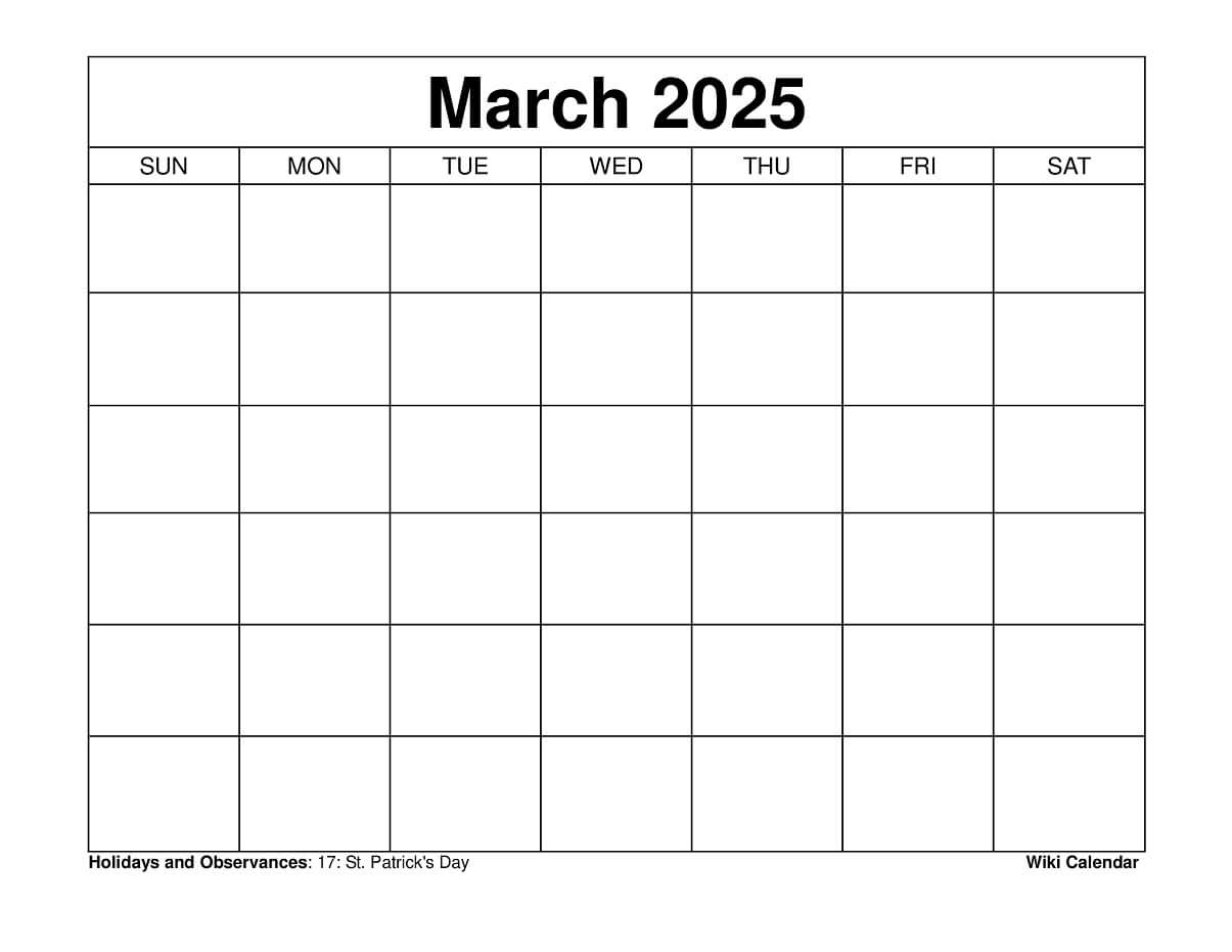 Free Printable Photo Calendar Template 2025