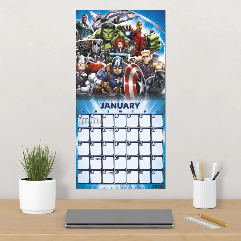 Marvel Avengers 2026 Wall Calendar Calendars