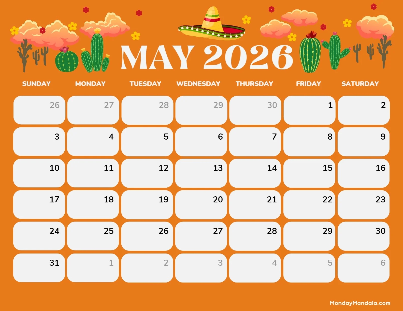 Printable Calendar May