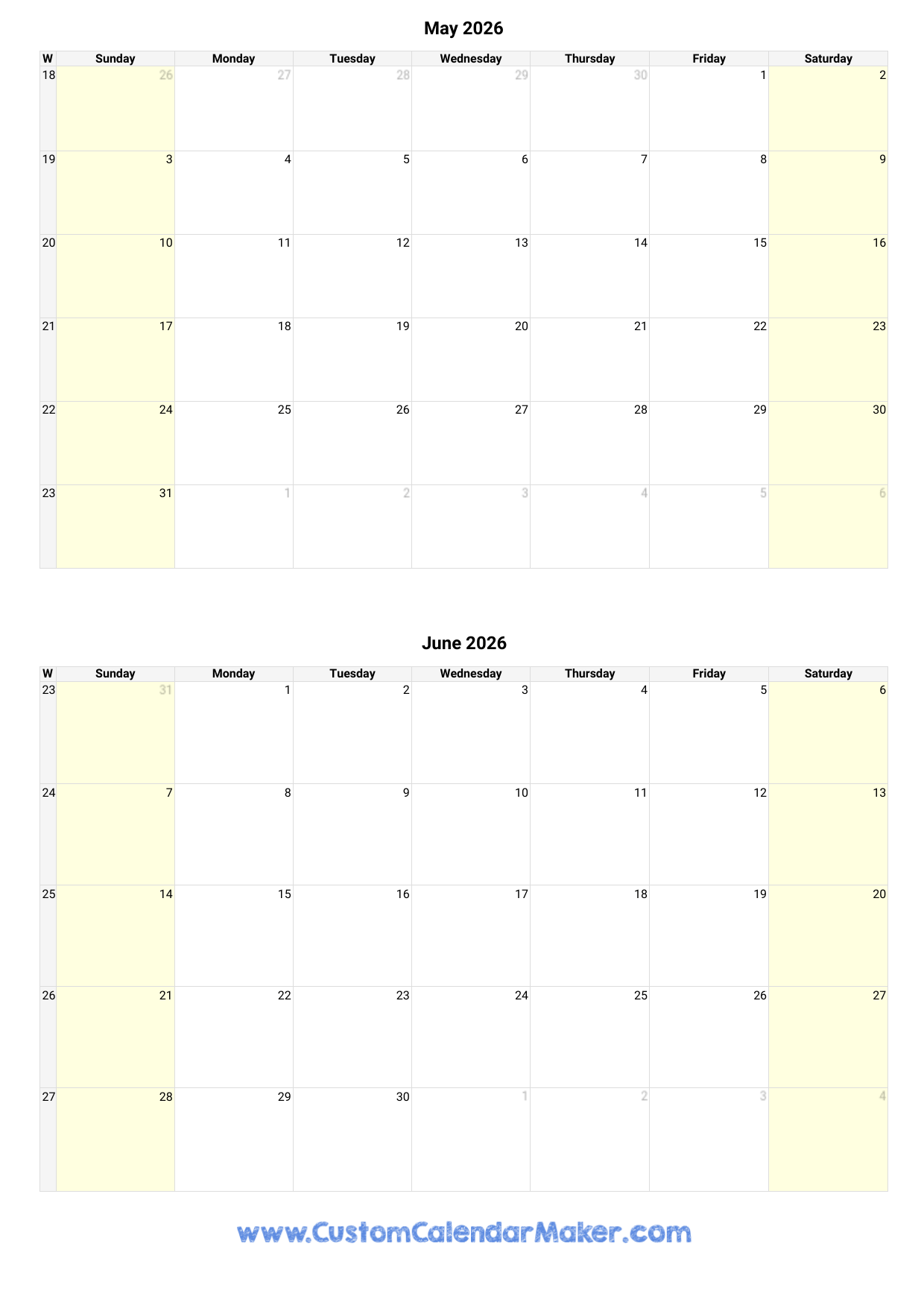 may and june 2026 calendar custom calendar maker may and june 2026 calendar custom calendar maker