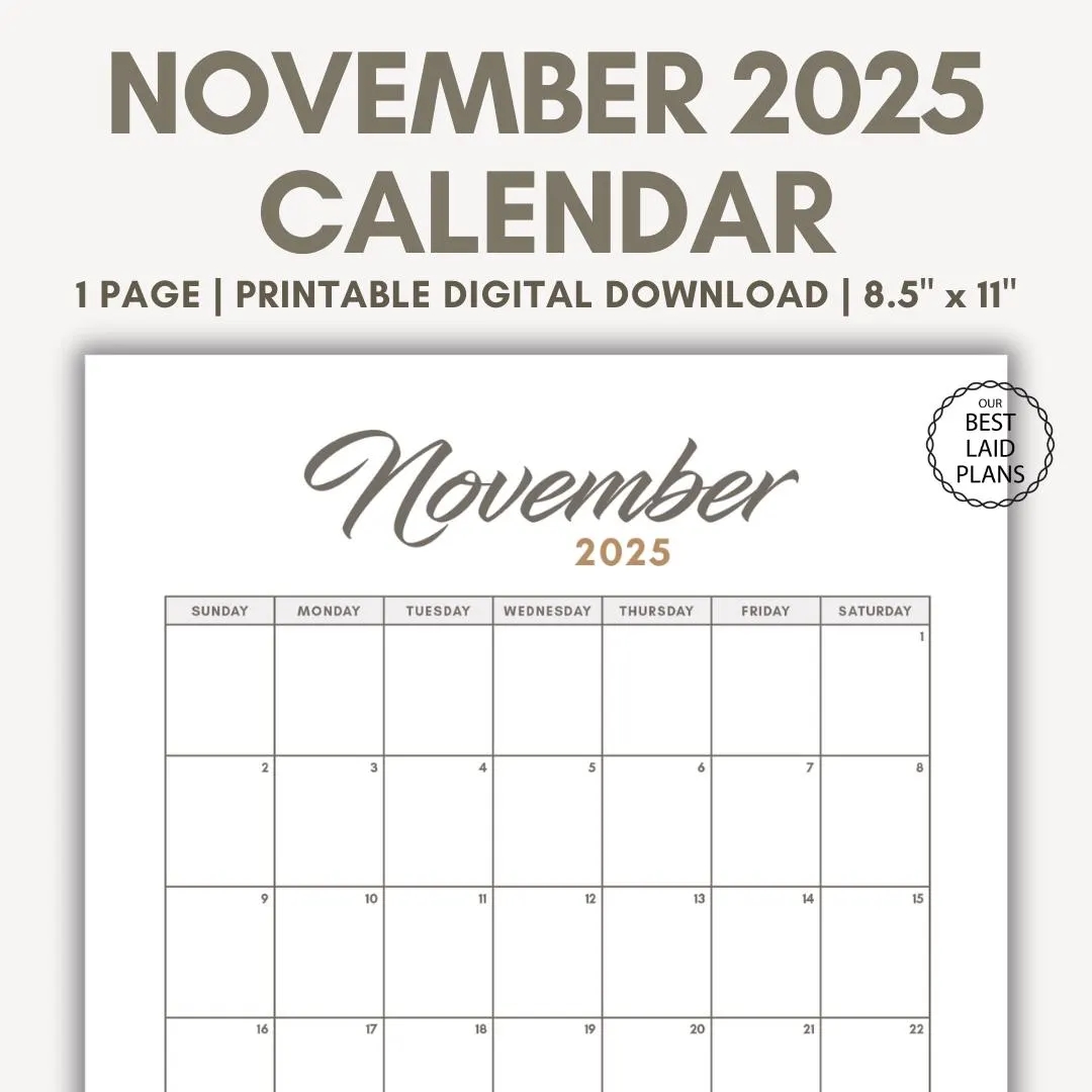 November 2025 Calendar Printable PDF November 2025 Page November 2025 Boho November Calendar 2025 Cute Calendar Nov Cal Digital Download Etsy November 2025 Calendar Printable PDF November 2025 Page November 2025 Boho November Calendar 2025 Cute Calendar Nov Cal Digital Download Etsy