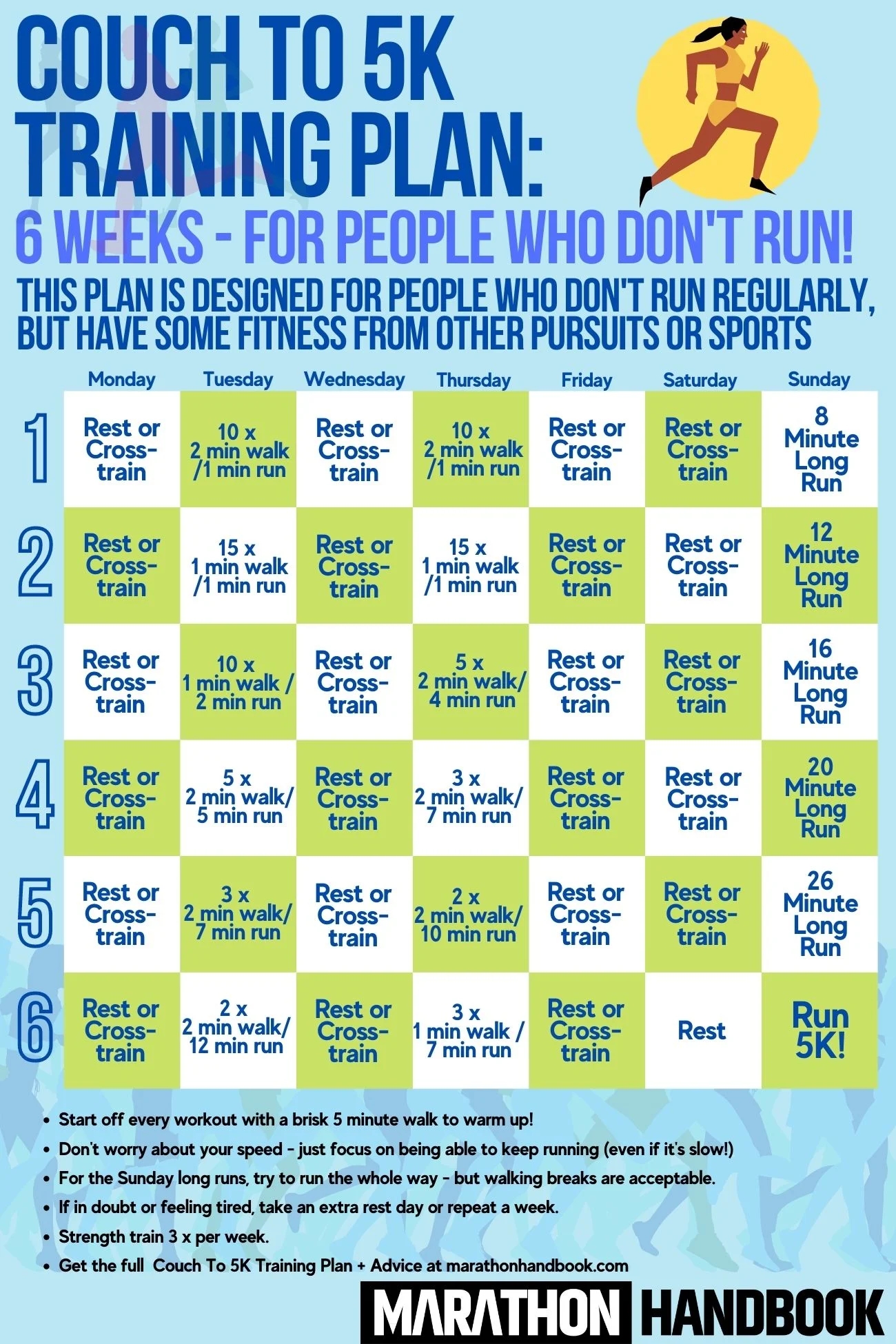Couch To 5k Calendar Printable