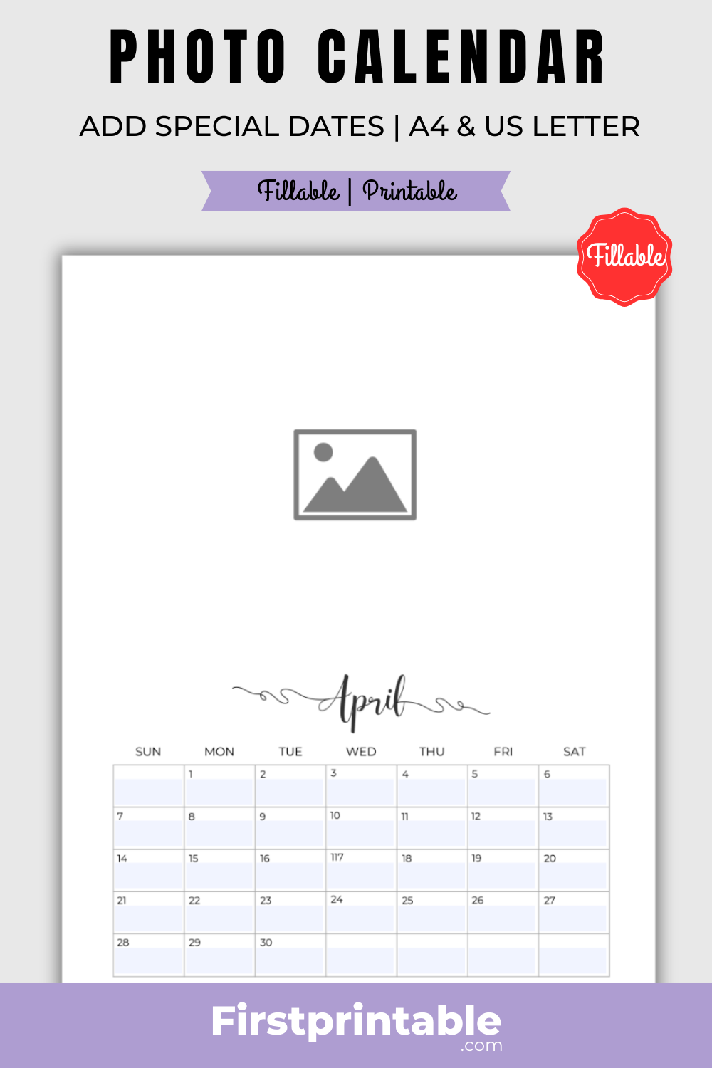 Photo Calendar 2024 Editable Template Photo Calendar 2024 Editable Template