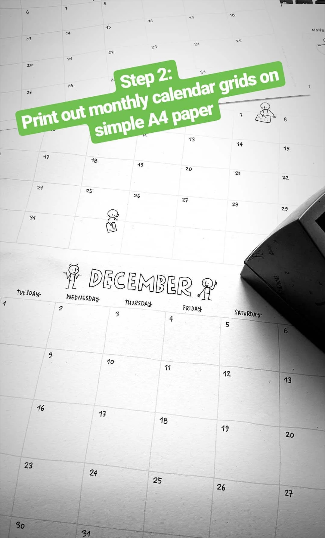 Planning My Year 2020 With A Printable Calendar Grid Eva Lotta Lamm