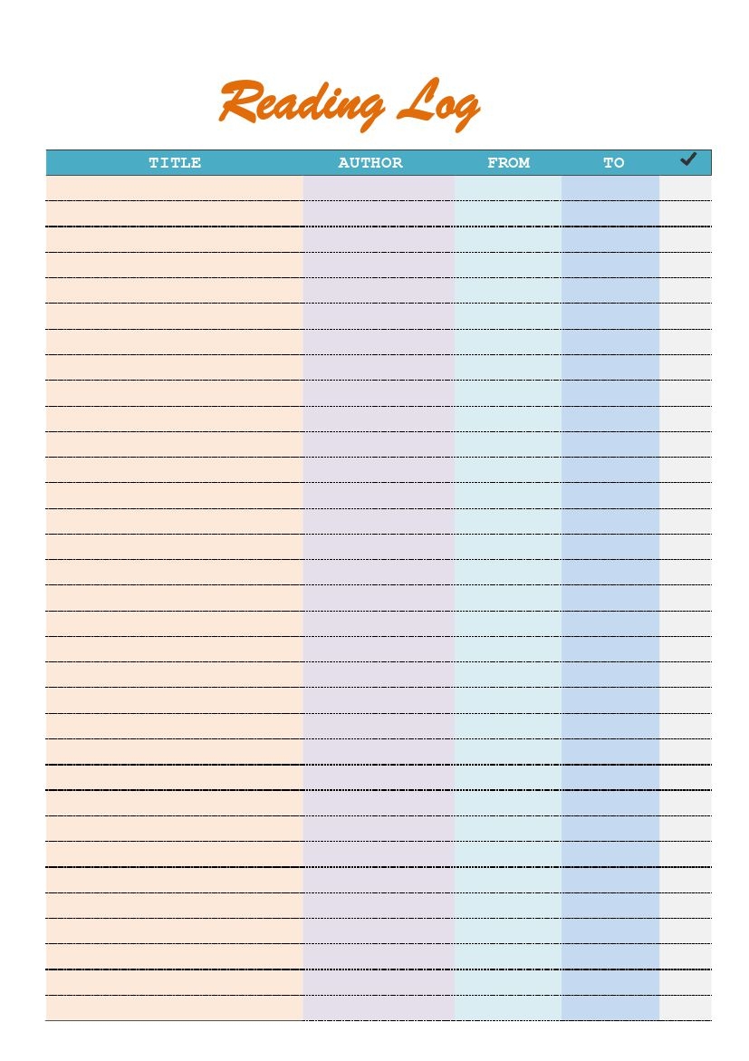 Monthly Reading Calendar Printable