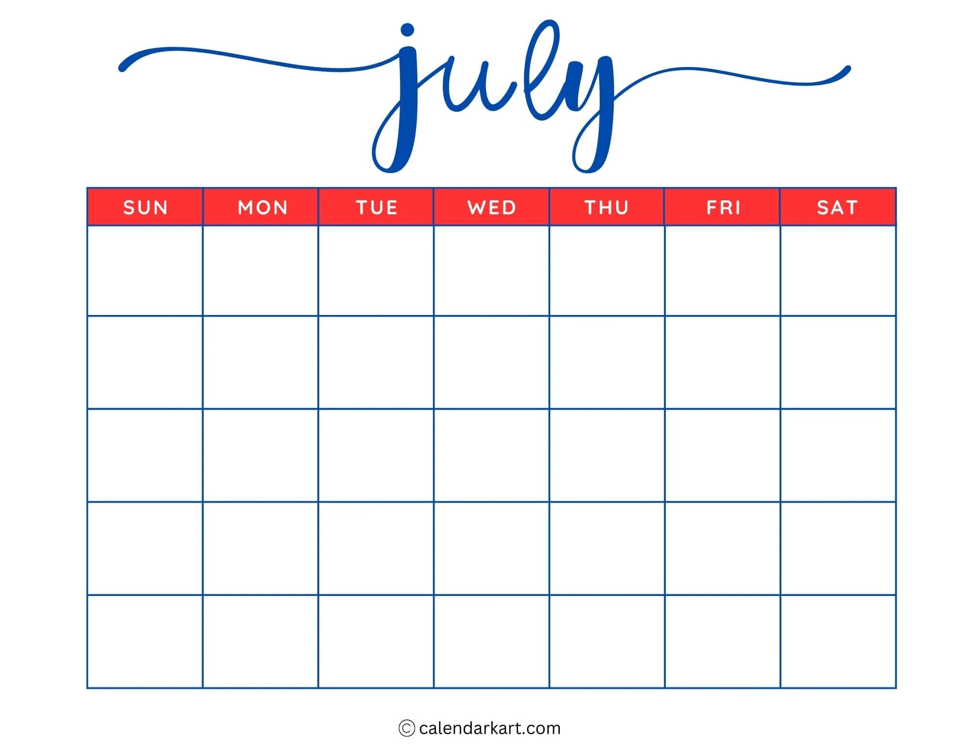 Printable Monthly Weekly And Yearly Blank Calendar Templates