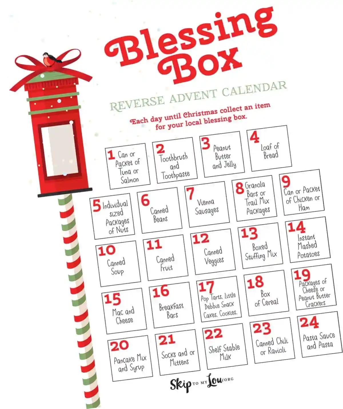 Reverse Advent Calendar Skip To My Lou