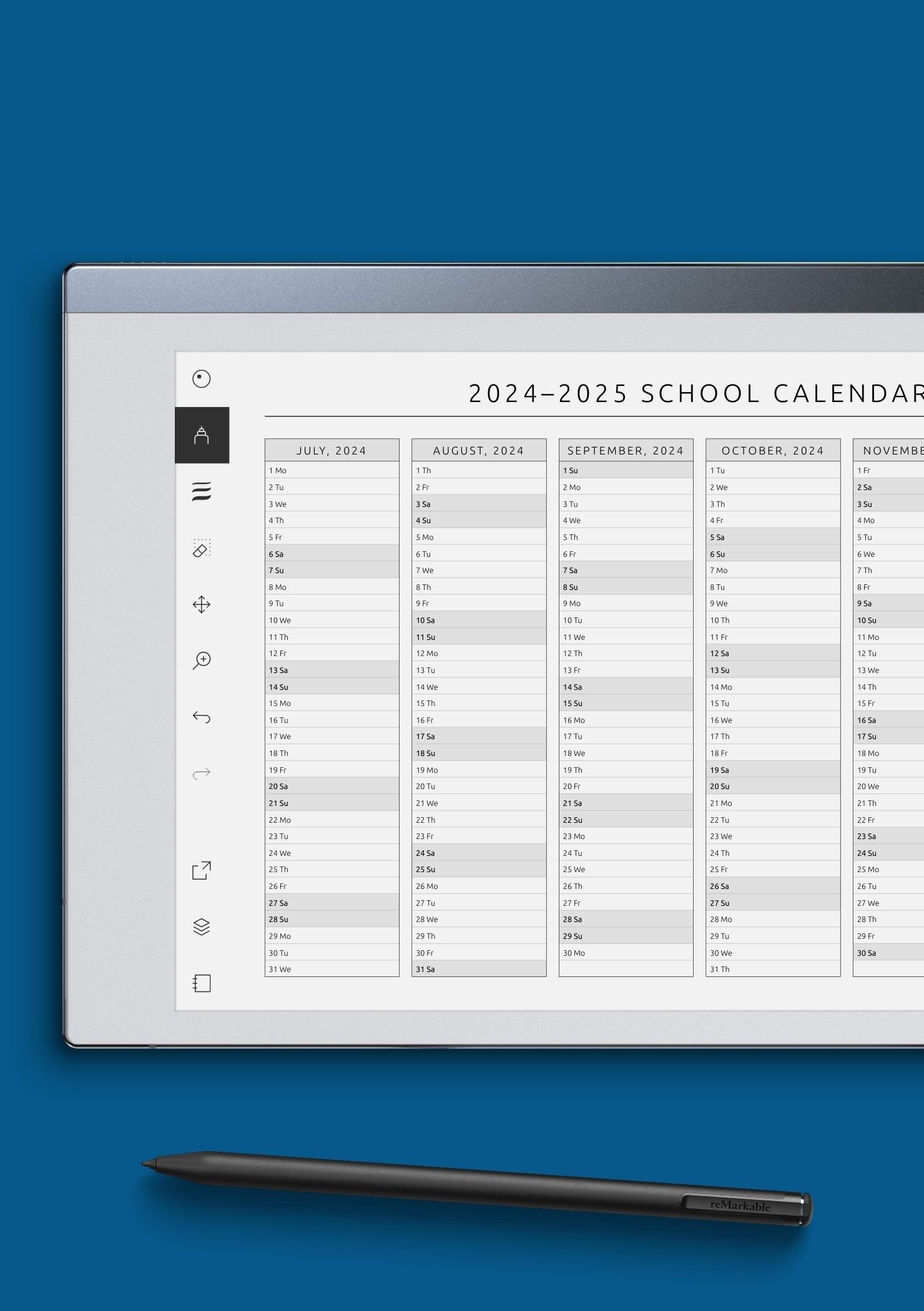 Printable Calendar For School