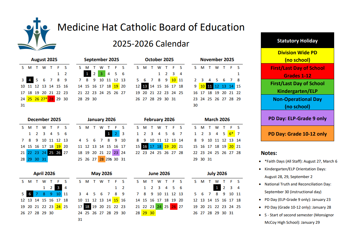 2025 To 2026 School Year Calendar Printable