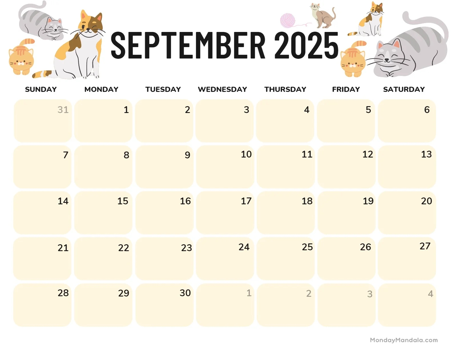 September 2025 Calendar 52 Free PDF Printables September 2025 Calendar 52 Free PDF Printables