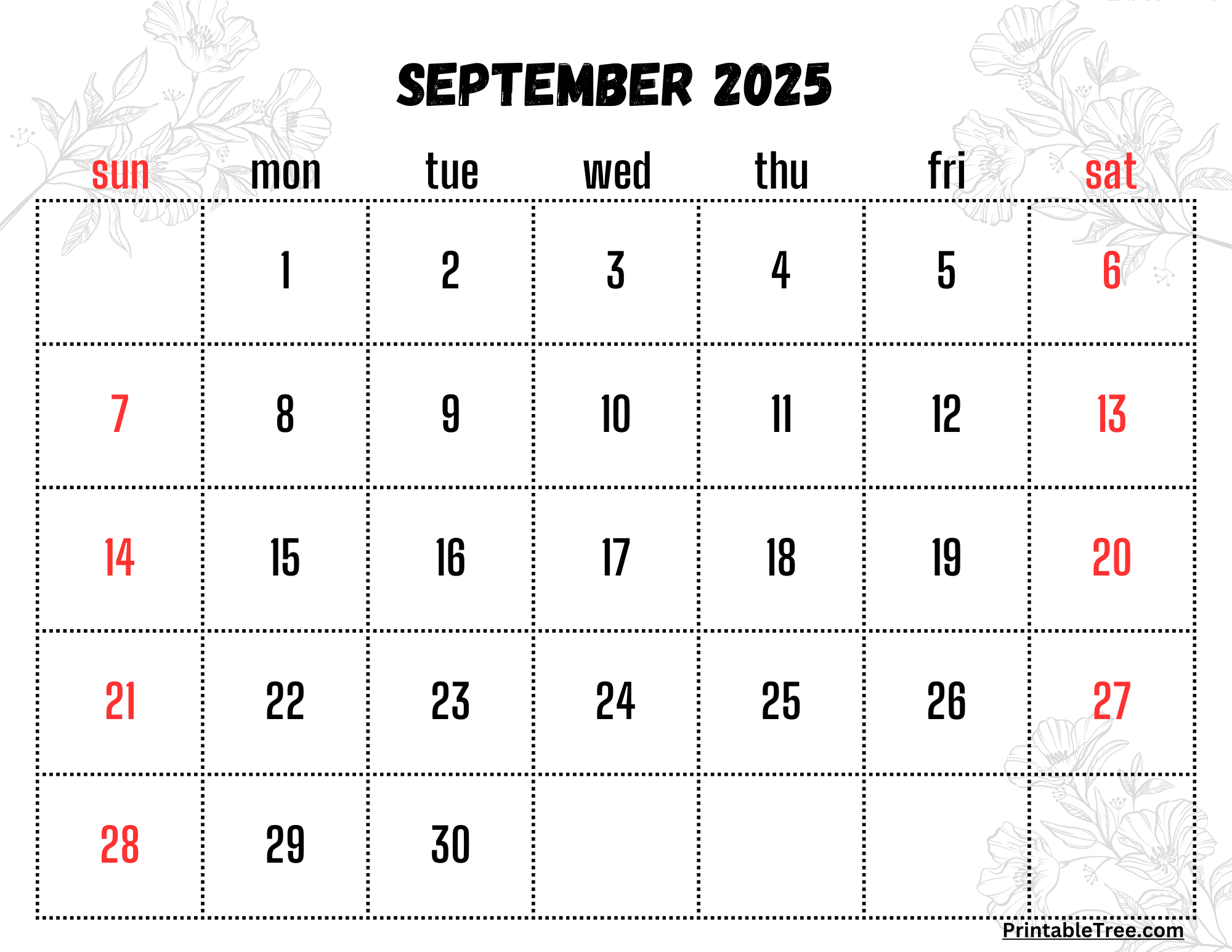 Printable September Monthly Calendar 2025 Printable September Monthly Calendar 2025