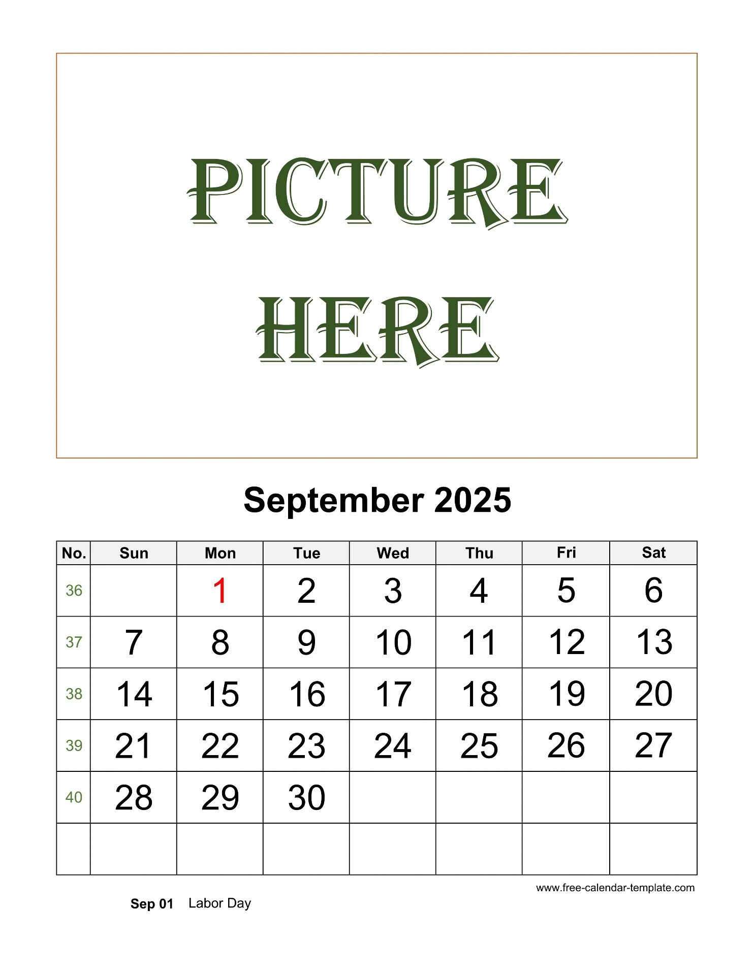 September 2025 Free Calendar Tempplate Free calendar template