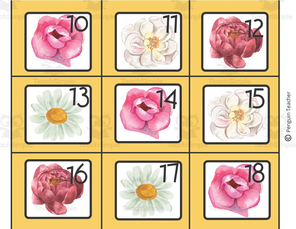 Spring Printable Calendar Pieces Abcd Pattern