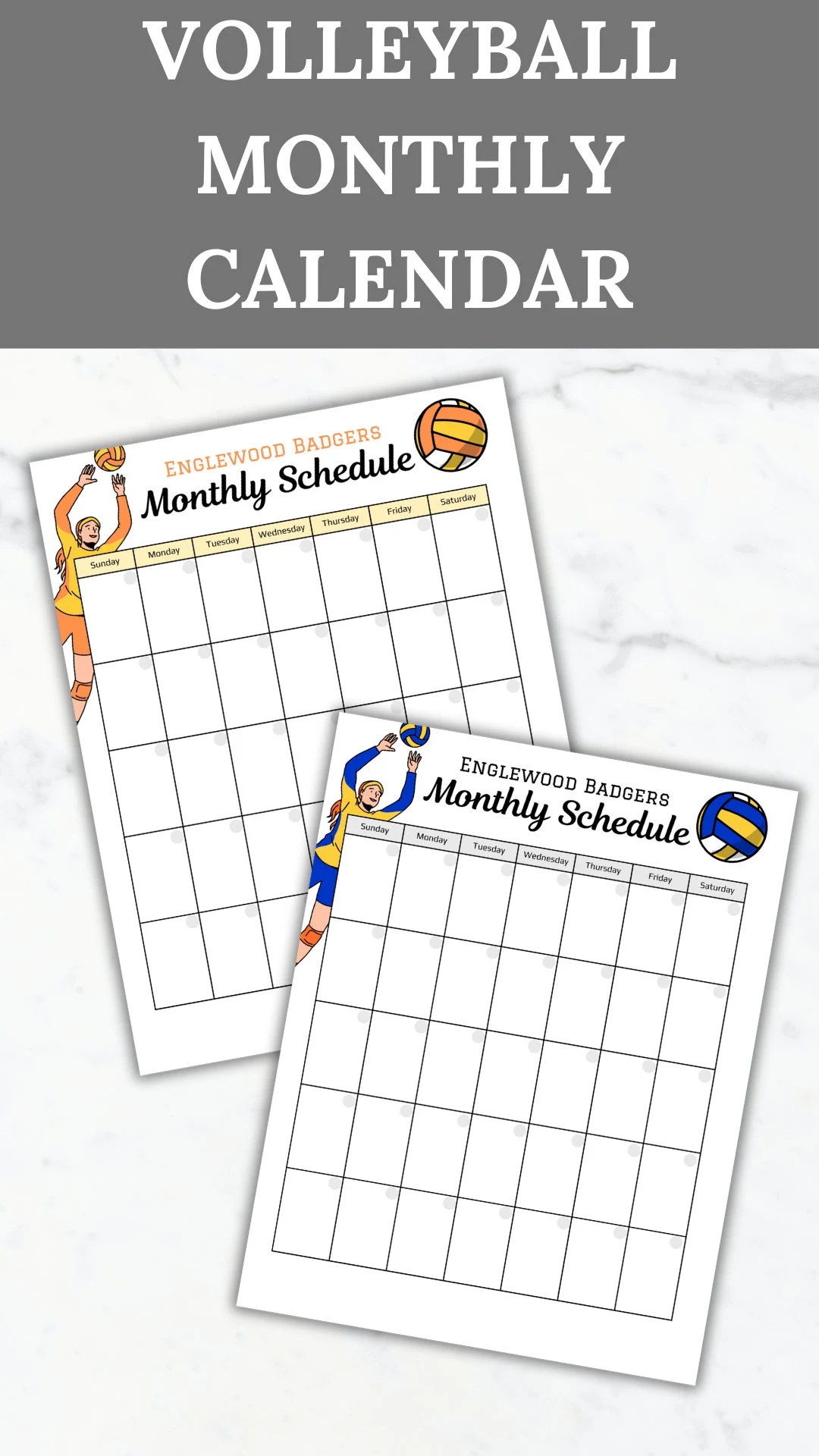 Volleyball Season Calendar Template Monthly Volleyball Game Schedule Editable Volleyball Practice Schedule Printable Volleyball Mom Calendar Etsy