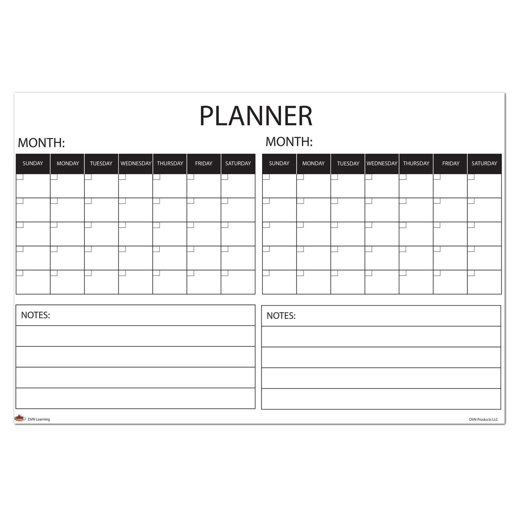 Wall Calendar Large Wet Dry Erase Laminated Two Month Wall Planner Size 36 X 24 Folded Shipping Wall Calendars Amazon au