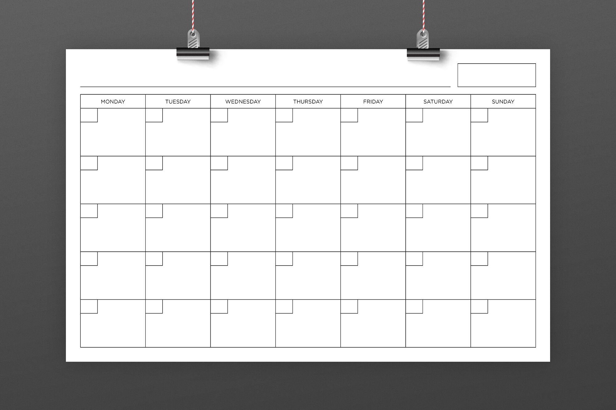11x17 Inch Blank Calendar Page Template By Running With Foxes TheHungryJPEG