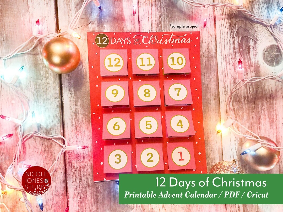 12 Days Of Christmas Calendar Printable