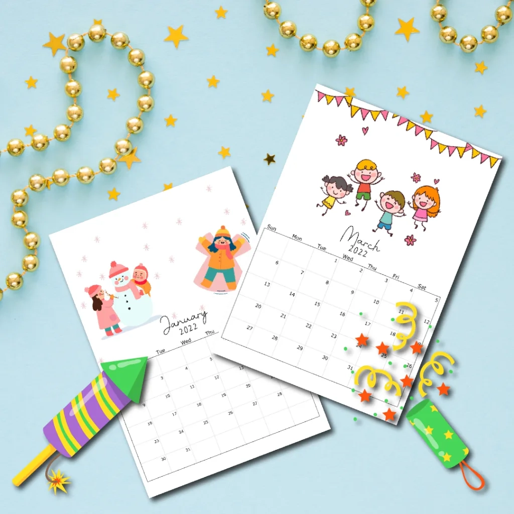 Children's Printable Calendar