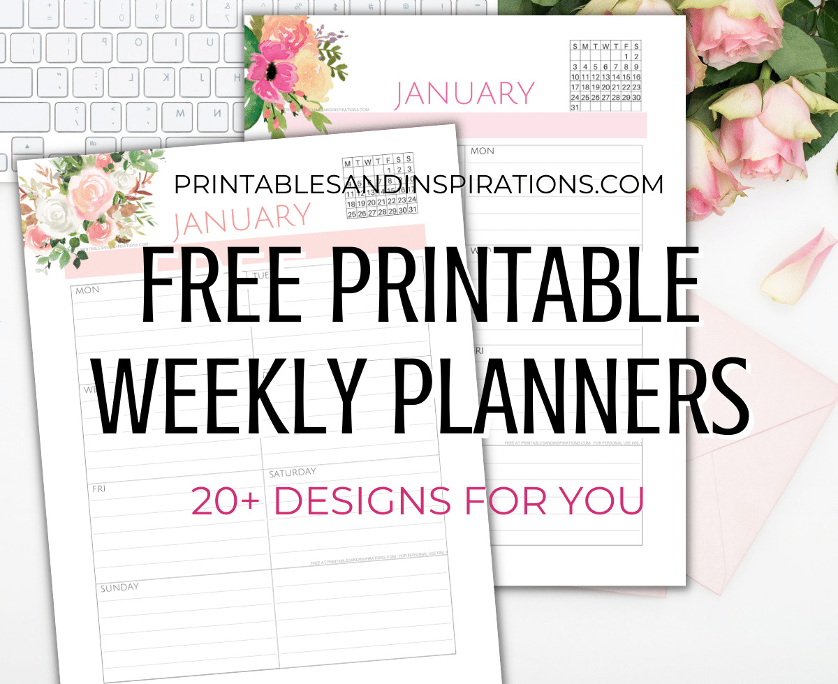 Free Printable Calendar Weekly 2025